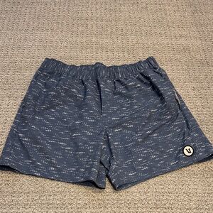 Vuori Navy Speckle Athletic Shorts